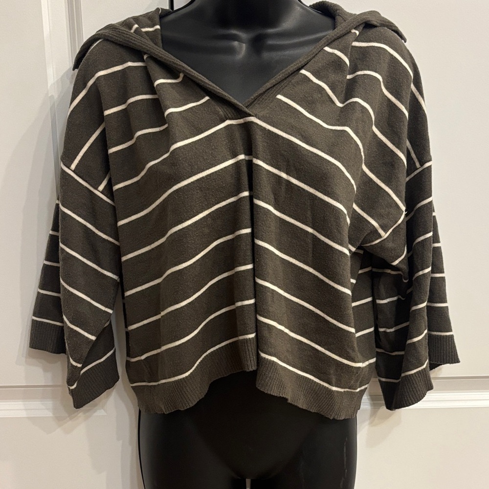 Max Studio Striped Knit Top